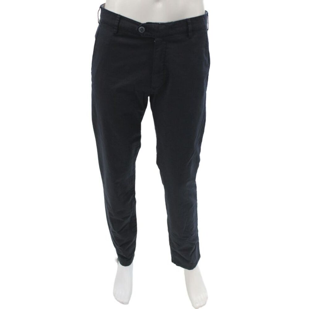 Meyer Mens Chino Pants Black Button 78% Cotton Organic Size 50